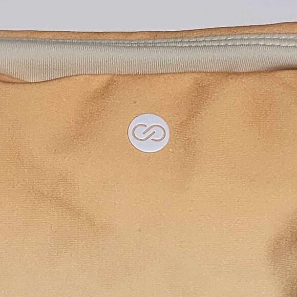 CALIA High Waisted Ruched Side Tie Swim Bikini Bottoms Orange Multi XXL *READ* - Picture 5 of 9